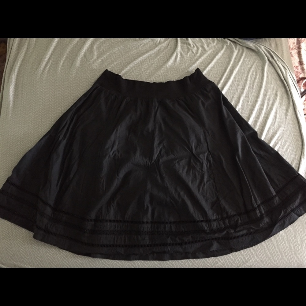 Black Midi Circle Skirt